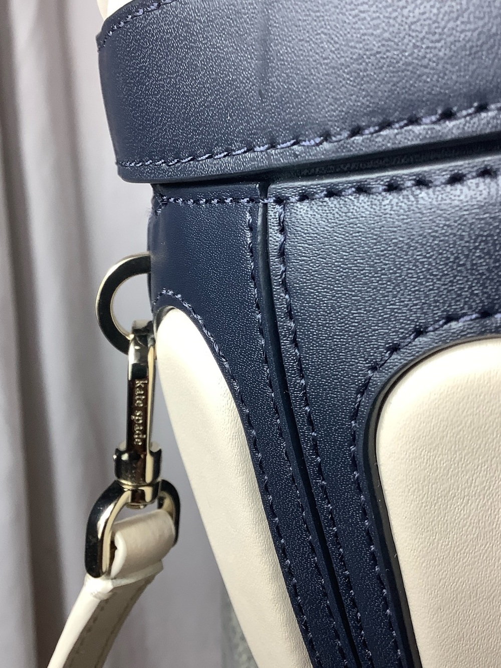 kate spade White and Navy Ice Cream Cone Crossbody Bag - Picture 4 of 7